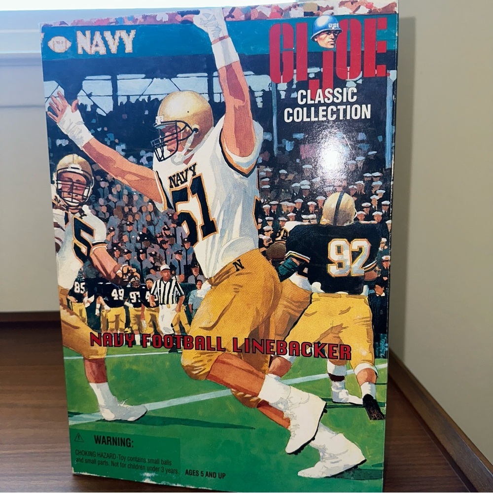 1998 G.I. Joe Navy Football Action Figure with Booklet Sealed box